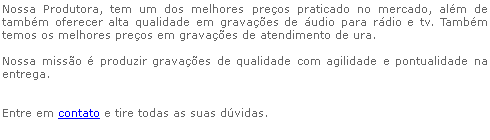 Produtora de Audio